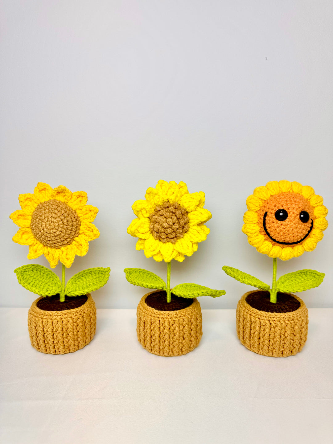 Sunflower Crochet Potted Flowers - PP0004 - CuteCraftsWorld