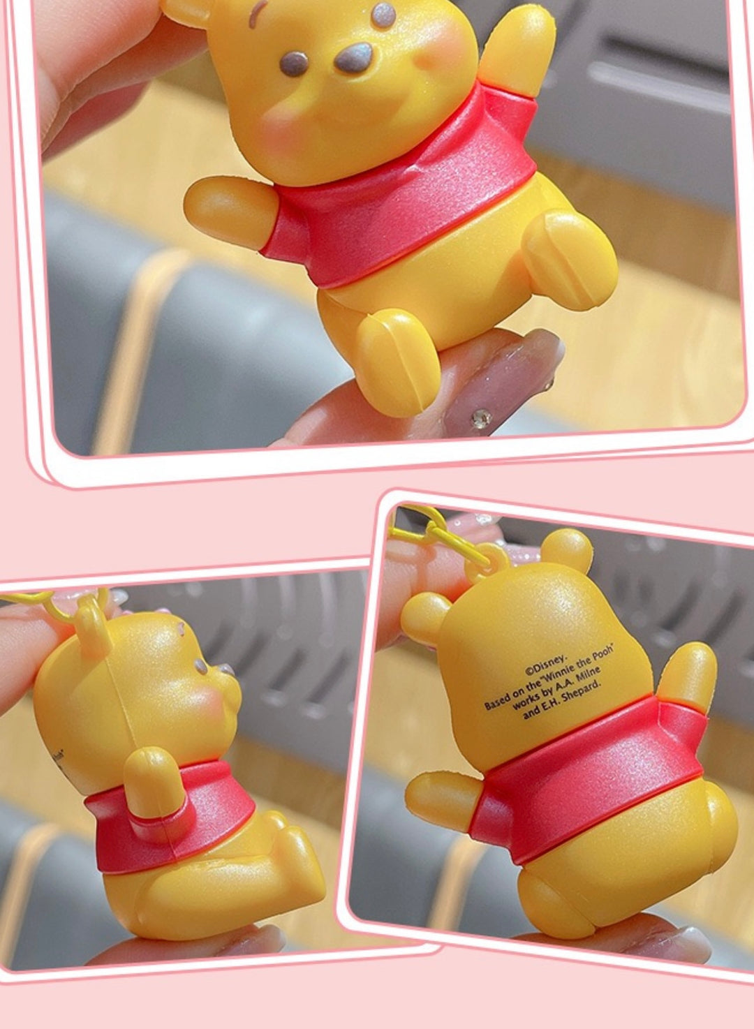 3D Winnie The Pooh & Piglet keychain - KC0050 - CuteCraftsWorld