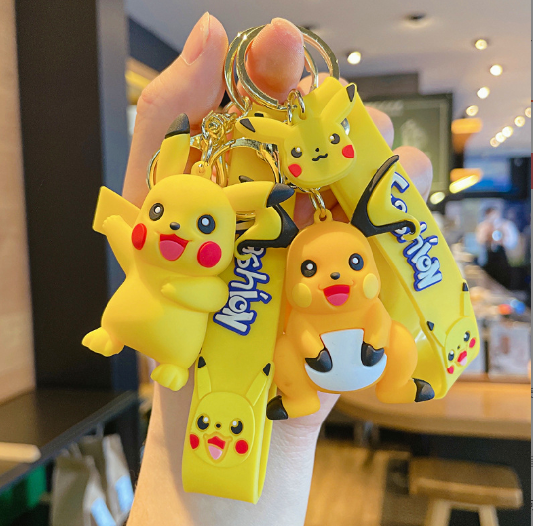 3D Keychain with Wrist Lanyard - Pokemon KCL-0001-P - CuteCraftsWorld