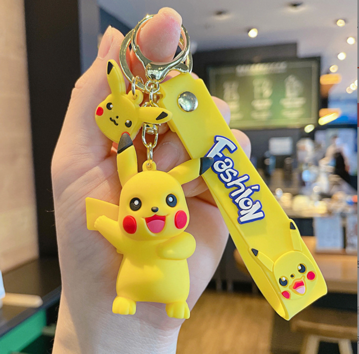 3D Keychain with Wrist Lanyard - Pokemon KCL-0001-P - CuteCraftsWorld