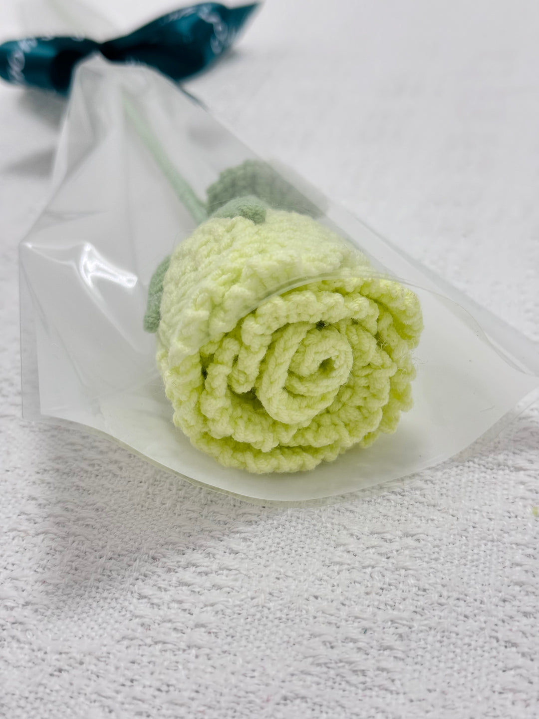 Handmade Pastel Green Crochet Rose – Forever Blooming, Unique Gift for Any Occasion