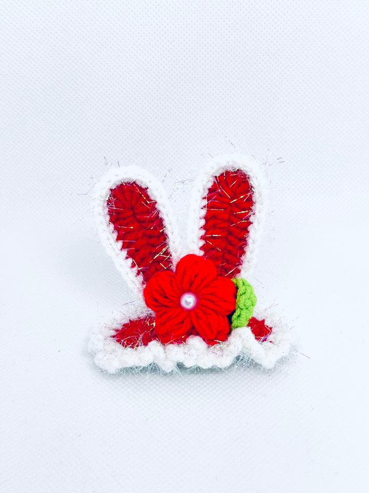 Crochet Bunny HairClip - HC0013 - CuteCraftsWorld