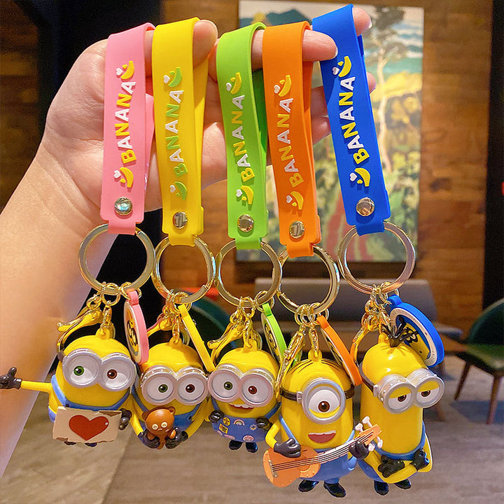 Genuine Minions Keychain Anime Movie Despicable Me Backpack Pendant Animationtoys KC-0052