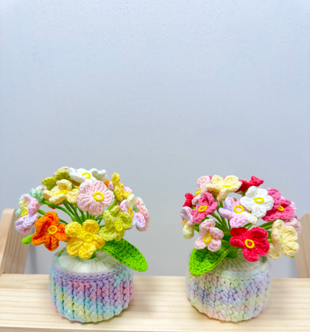 Baby's Breath Crochet Potted Flowers - PP0008 - CuteCraftsWorld