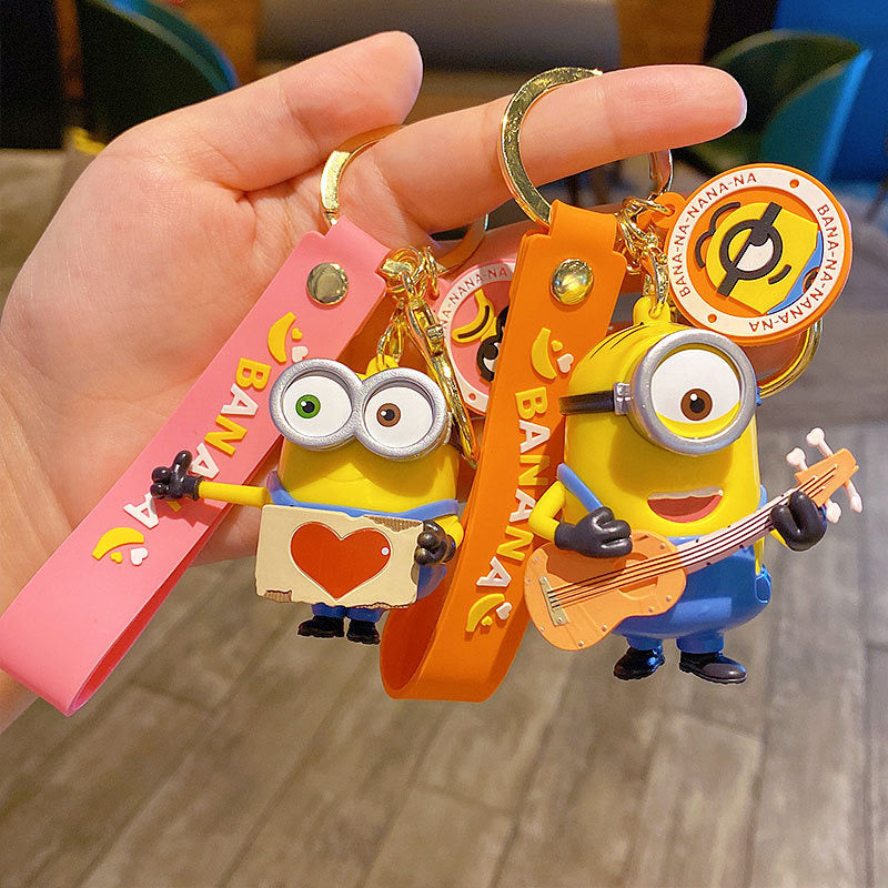 Genuine Minions Keychain Anime Movie Despicable Me Backpack Pendant Animationtoys KC-0052