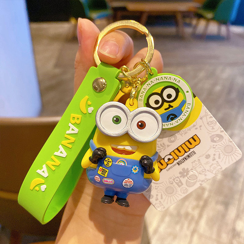 Genuine Minions Keychain Anime Movie Despicable Me Backpack Pendant Animationtoys KC-0052