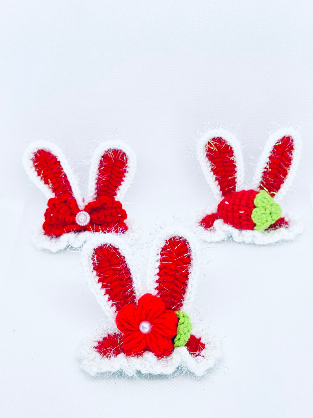 Crochet Bunny HairClip - HC0013 - CuteCraftsWorld