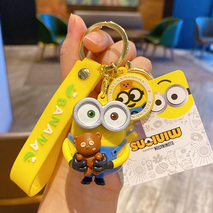 Genuine Minions Keychain Anime Movie Despicable Me Backpack Pendant Animationtoys KC-0052