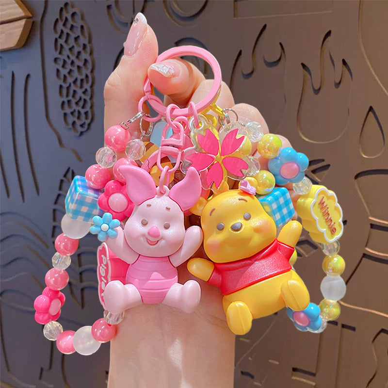 3D Winnie The Pooh & Piglet keychain - KC0050 - CuteCraftsWorld