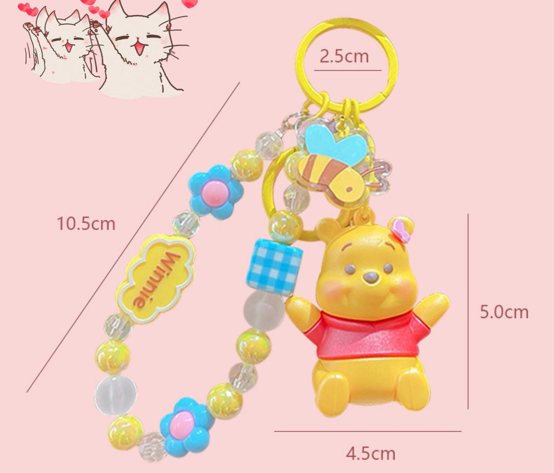 3D Winnie The Pooh & Piglet keychain - KC0050 - CuteCraftsWorld