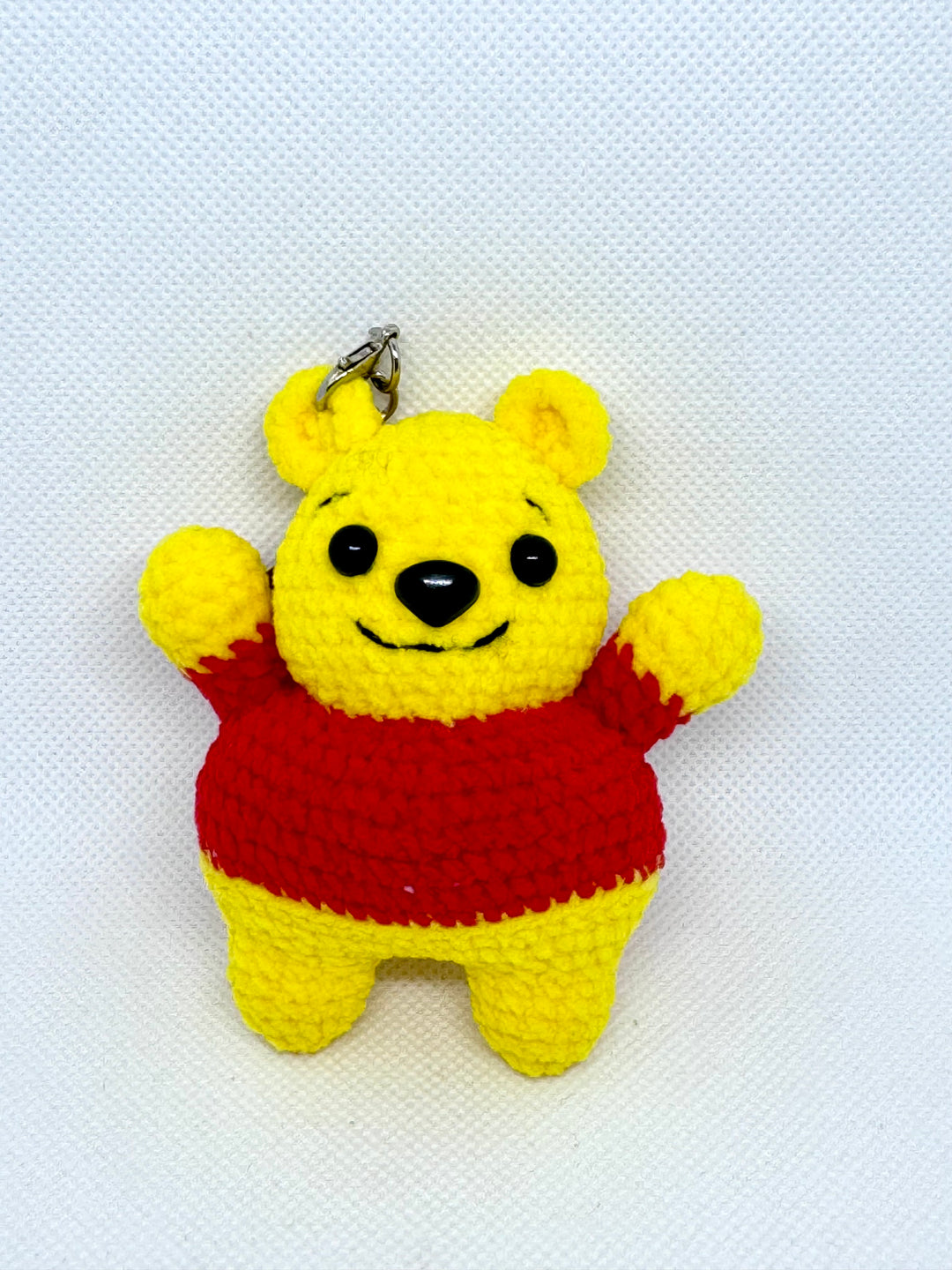 Handmade crocheted Winne the Pooh bear keychain toy - CK0003 - CuteCraftsWorld