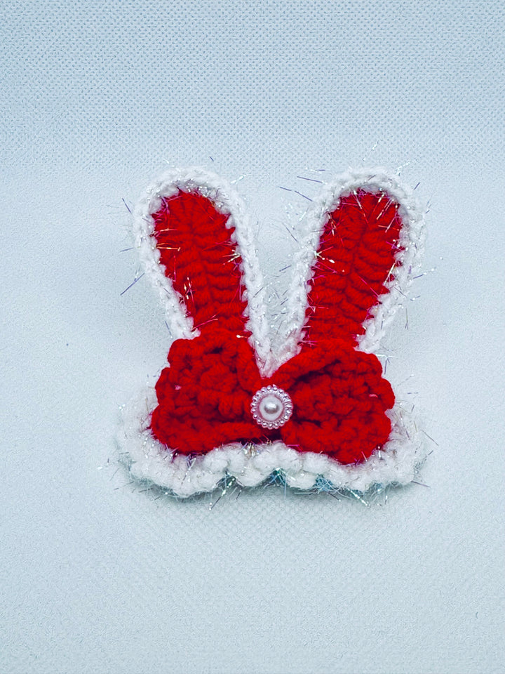 Crochet Bunny HairClip - HC0013 - CuteCraftsWorld