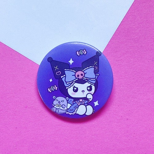 Sanrio Kuromi Brooch - B0006 - CuteCraftsWorld