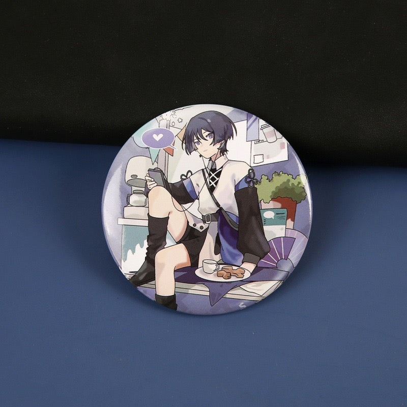 Anime Tinplate Laser Brooch - B0007 - CuteCraftsWorld