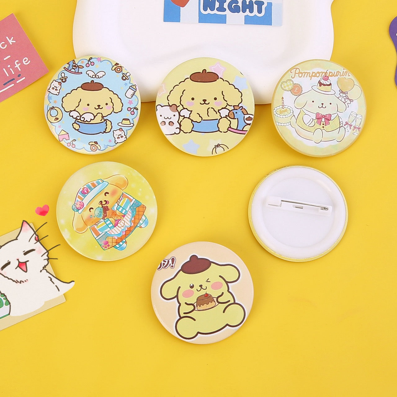 Sanrio Pompompurin Brooch - B0012