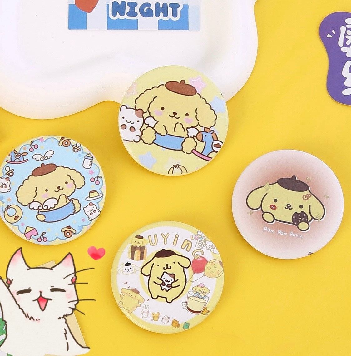 Sanrio Pompompurin Brooch - B0012