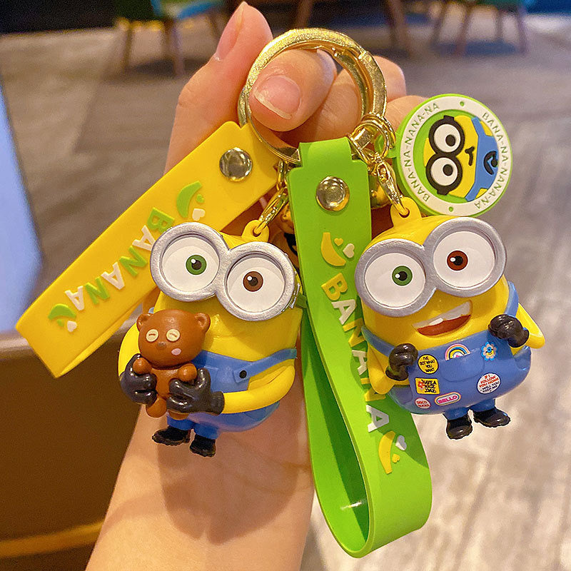 Genuine Minions Keychain Anime Movie Despicable Me Backpack Pendant Animationtoys KC-0052