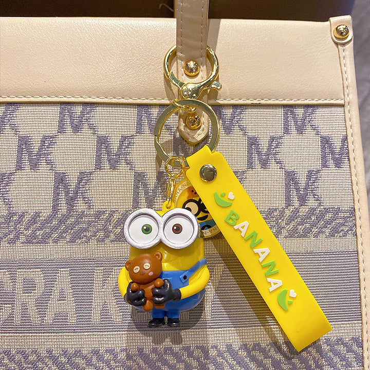 Genuine Minions Keychain Anime Movie Despicable Me Backpack Pendant Animationtoys KC-0052