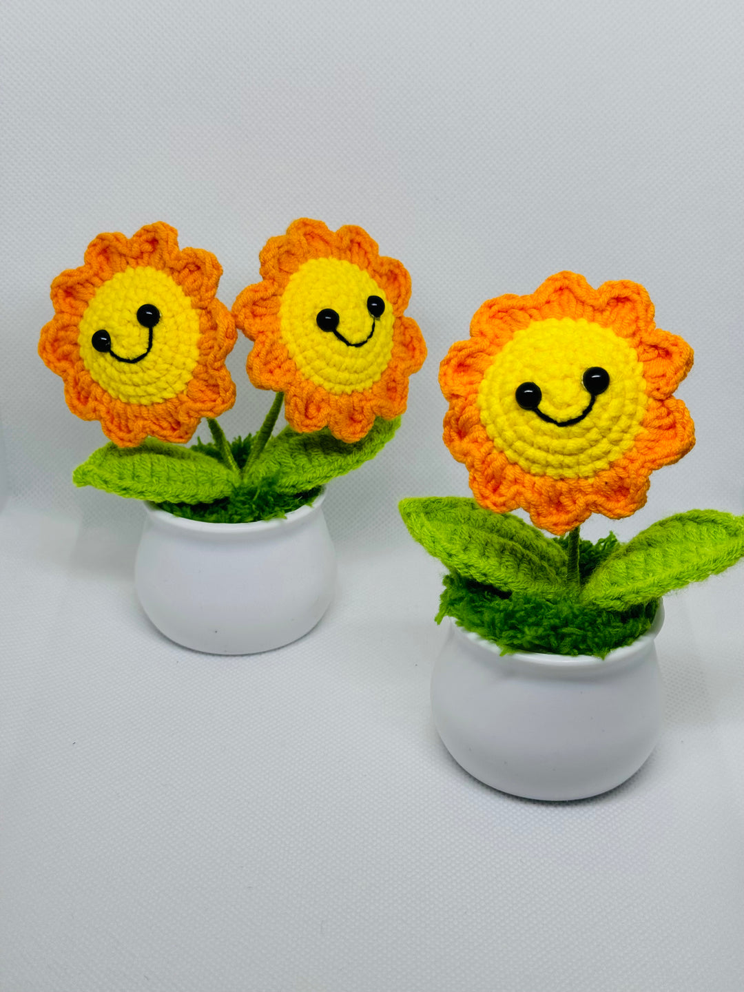 Sunflower Crochet Potted Flowers - PP0006 - CuteCraftsWorld