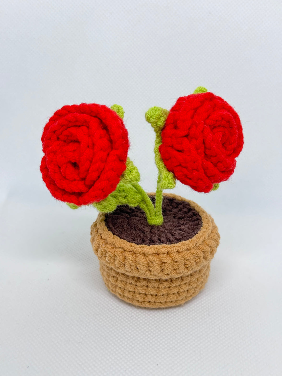 Rose Crochet Potted Flowers - PP0007 - CuteCraftsWorld