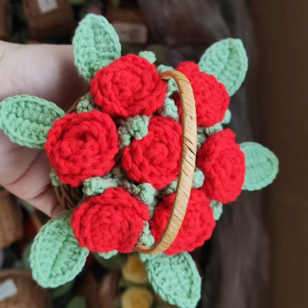 Crochet Flower Basket - F10001