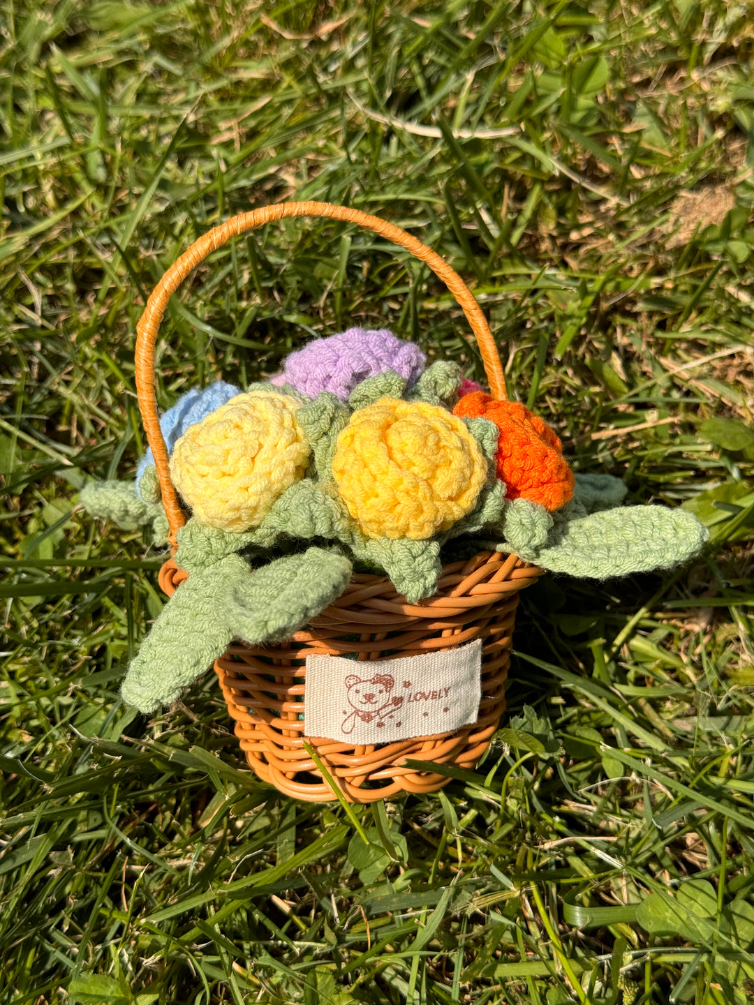 Crochet Flower Basket - F10001 - CuteCraftsWorld