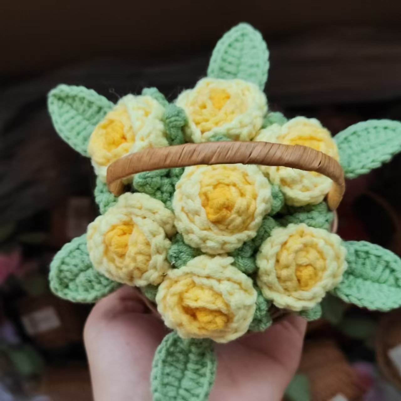 Crochet Flower Basket - F10001