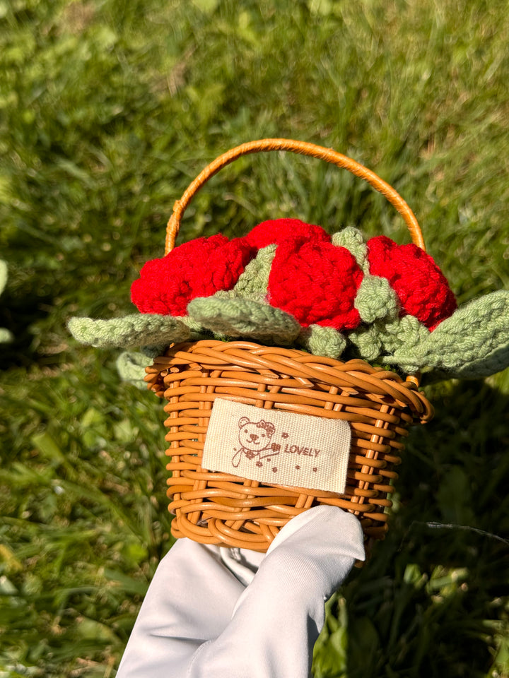 Crochet Flower Basket - F10001