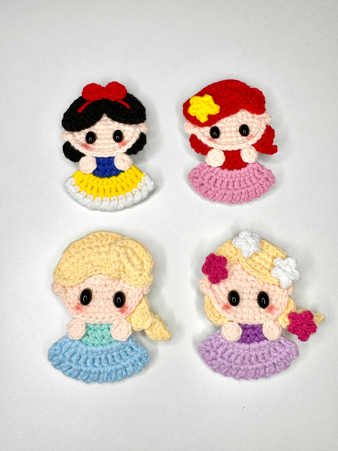 Crochet Disney Princess HairClip - HC0003 - CuteCraftsWorld