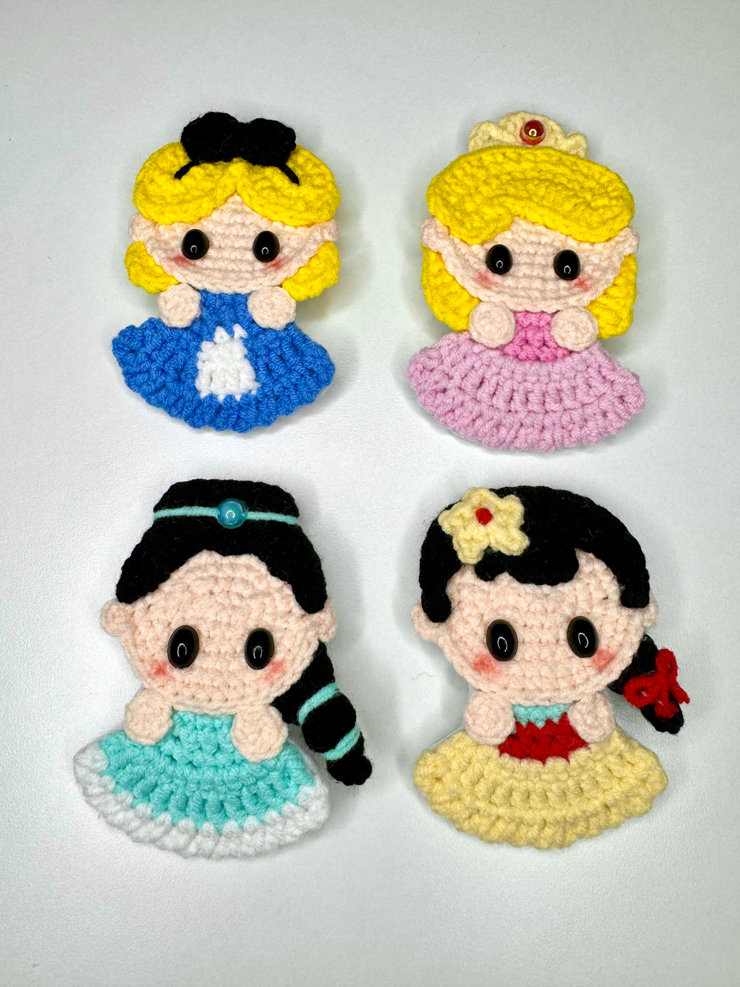 Crochet Disney Princess HairClip - HC0003 - CuteCraftsWorld