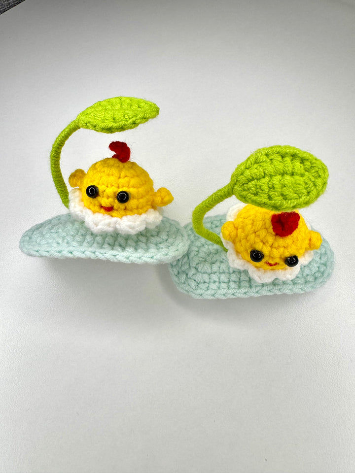 3D Crochet Little Chicken HairClip - HC0004 - CuteCraftsWorld