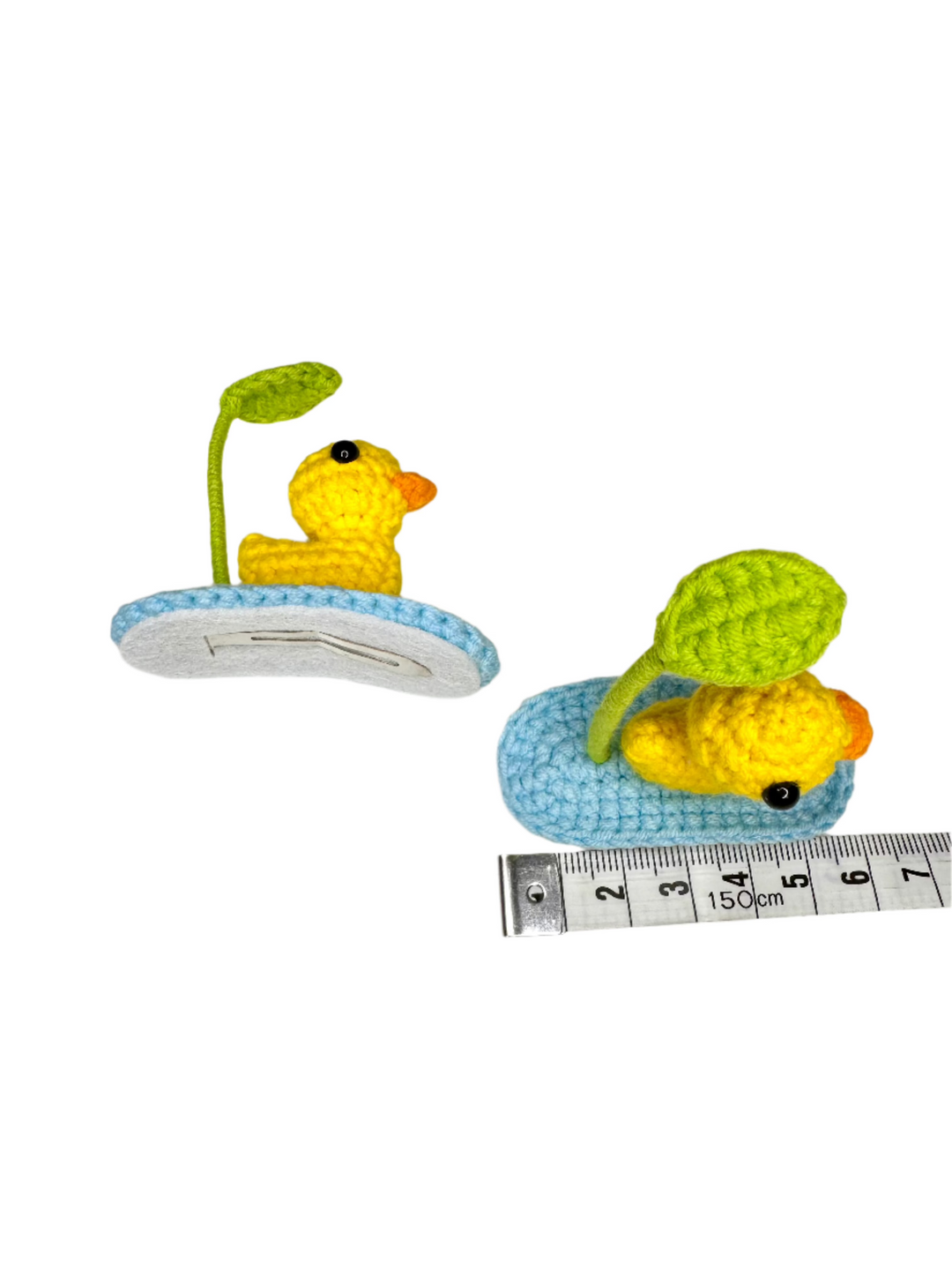 3D Crochet Duck HairClip - HC0005 - CuteCraftsWorld