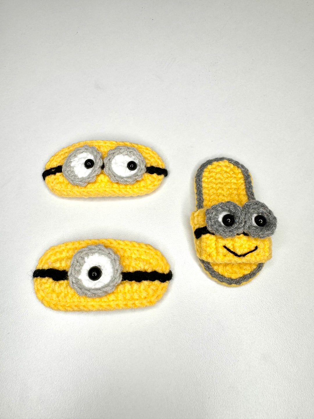 3D Crochet Minion HairClip - HC0008 - CuteCraftsWorld