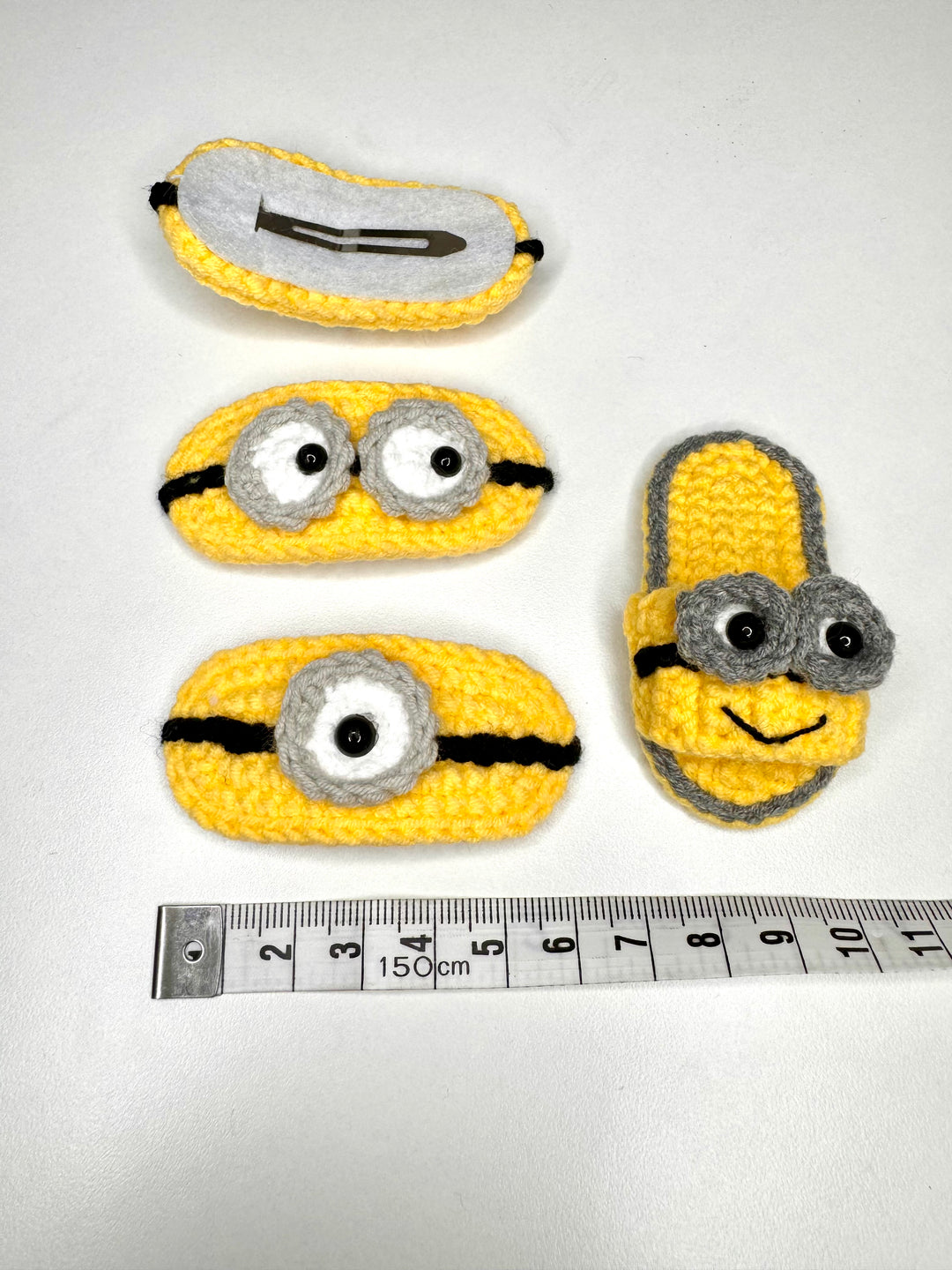 3D Crochet Minion HairClip - HC0008 - CuteCraftsWorld