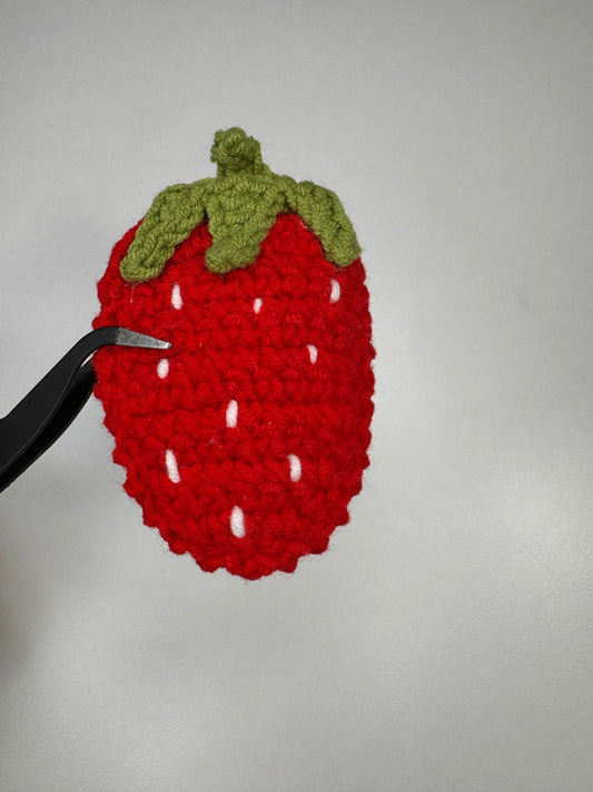 3D Crochet Strawberry Hair Clip  HC0012