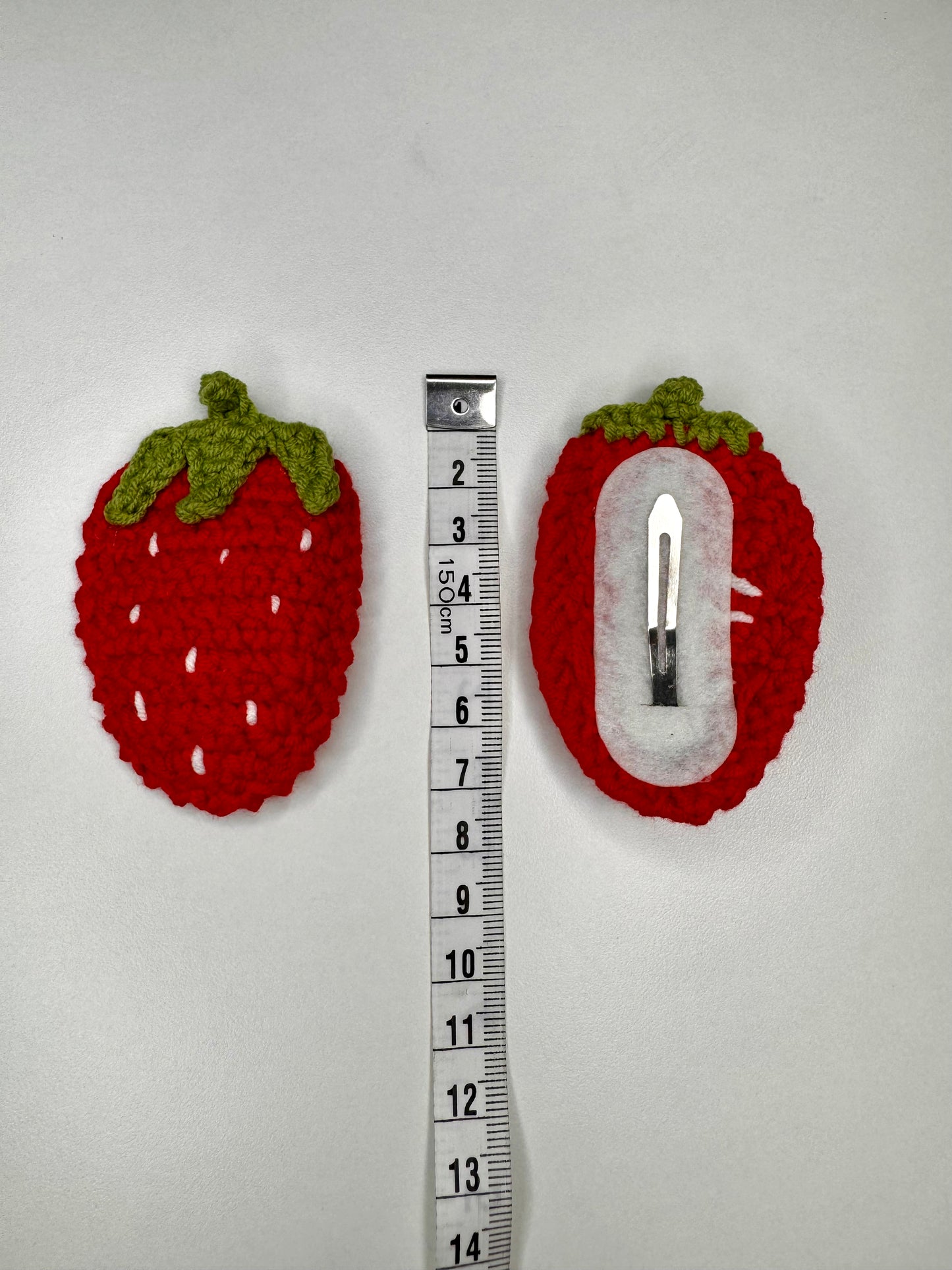 3D Crochet Strawberry Hair Clip  HC0012