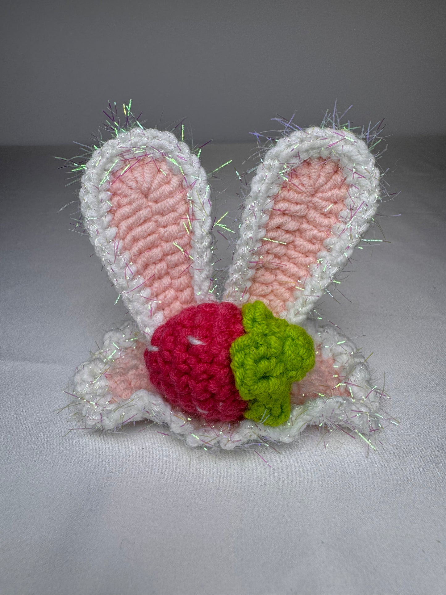 Crochet Pink Bunny Hair Clip - HC0014