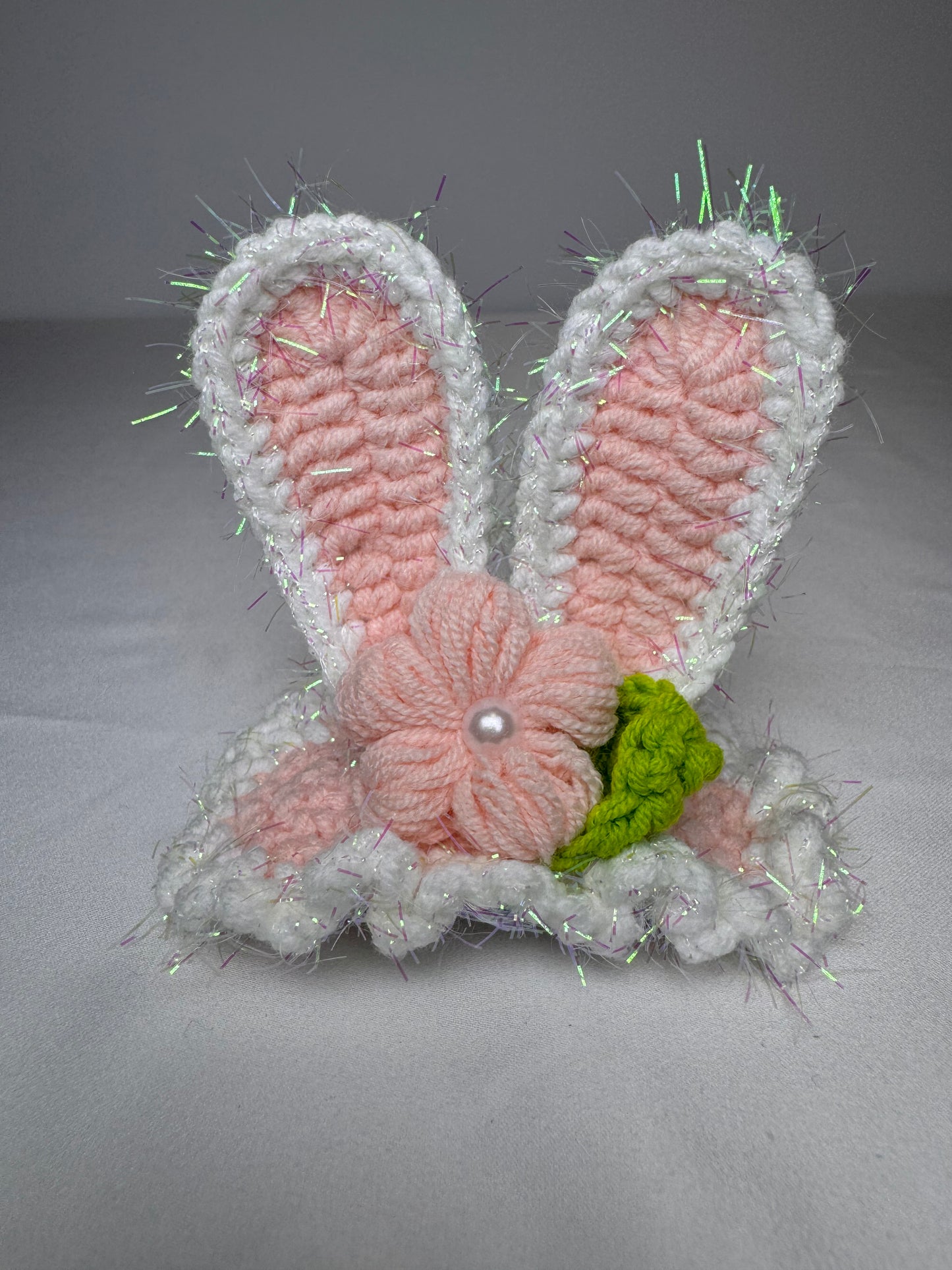 Crochet Pink Bunny Hair Clip - HC0014