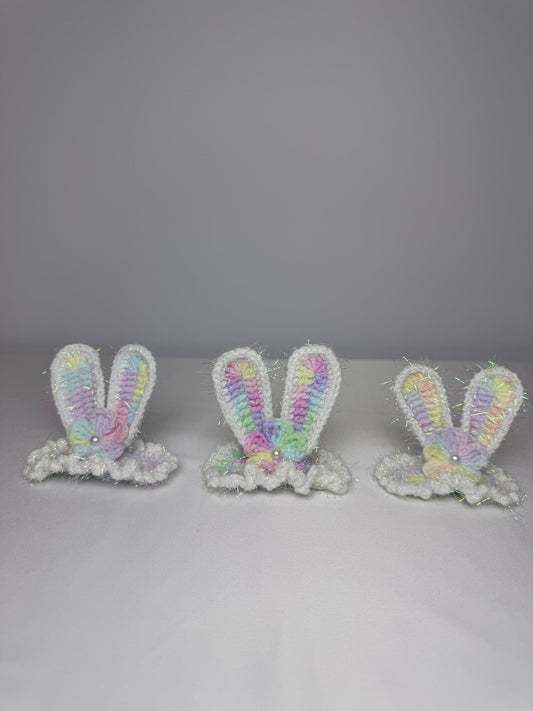 Crochet Multicolour Bunny Hair Clip - HC0017