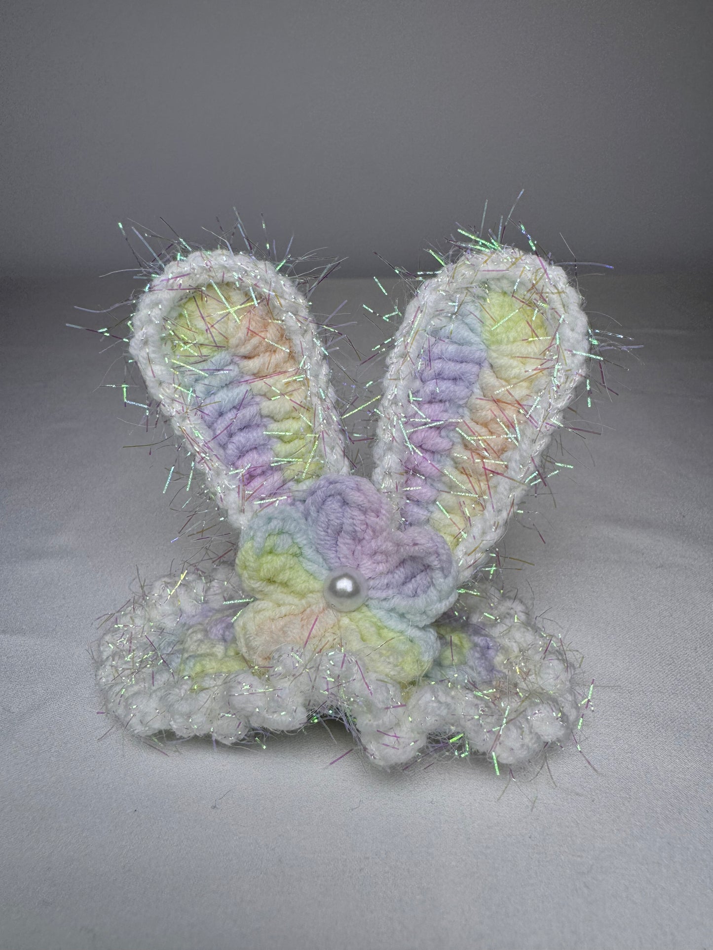 Crochet Multicolour Bunny Hair Clip - HC0017