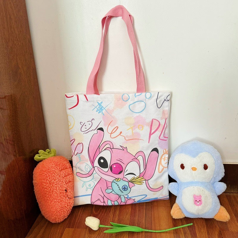 Stitch Canvas Tote Bag - TB0008 - CuteCraftsWorld