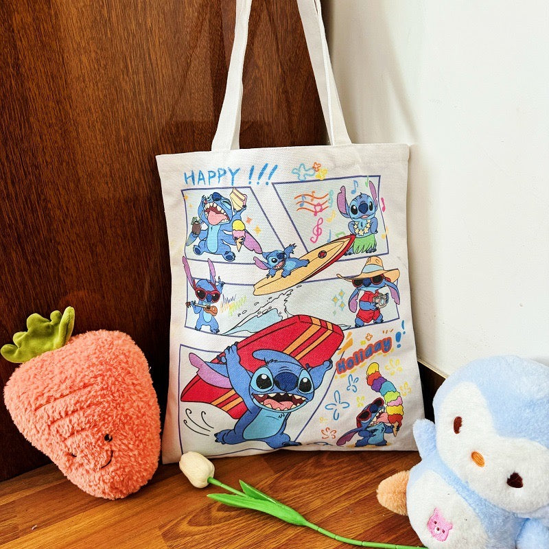 Stitch Canvas Tote Bag - TB0008 - CuteCraftsWorld