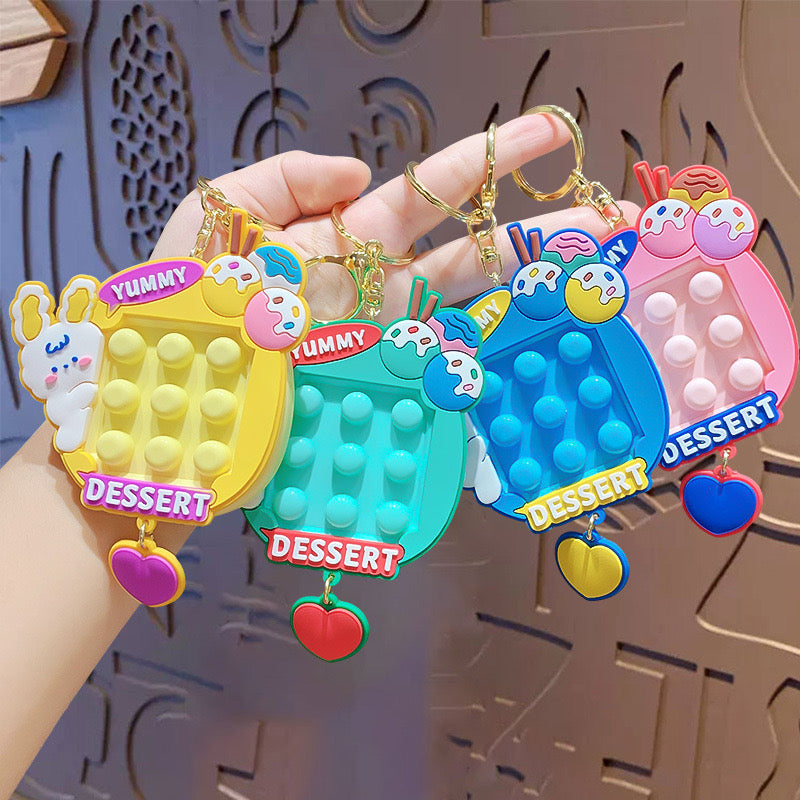 3D Rabbit Beans Squeeze Toy Keychain - KC0004