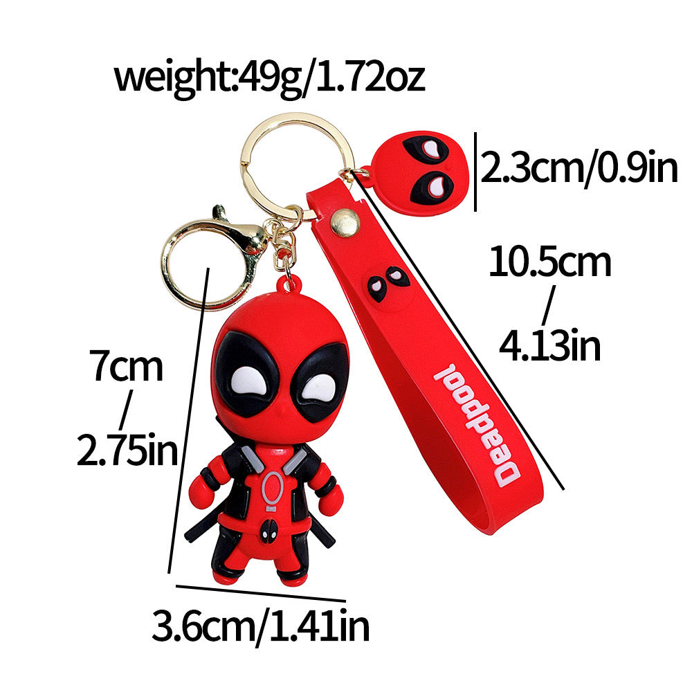 3D Deadpool Lanyard Keychain - KC0011