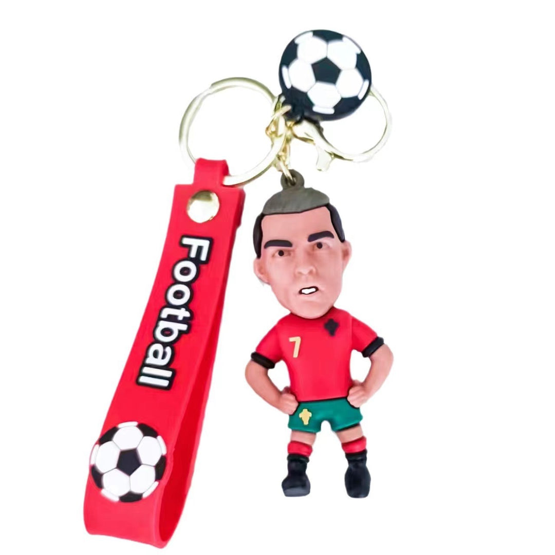 3D Football Star Keychain - KC0037 - CuteCraftsWorld