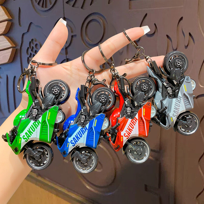 3D Mini Motorcycle Keychain - KC0042 - CuteCraftsWorld