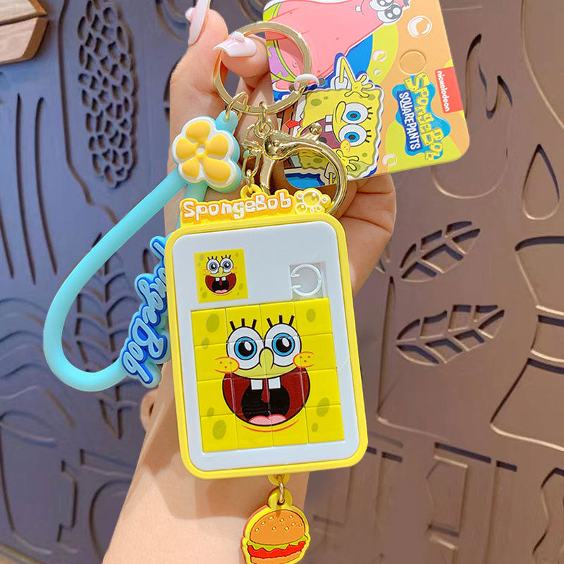 Mini Puzzle Spongebob & Patrick Keychain - KC0045