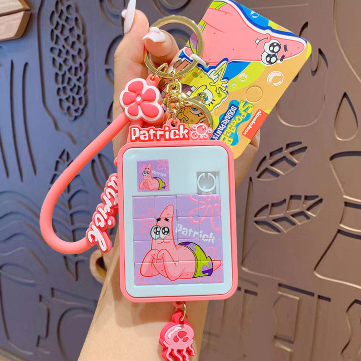 Mini Puzzle Spongebob & Patrick Keychain - KC0045 - CuteCraftsWorld