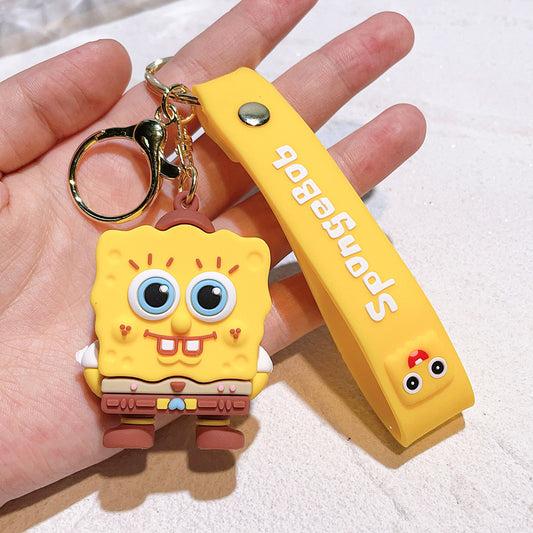 3D Spongebob & Patrick Lanyard Keychain - KC0049