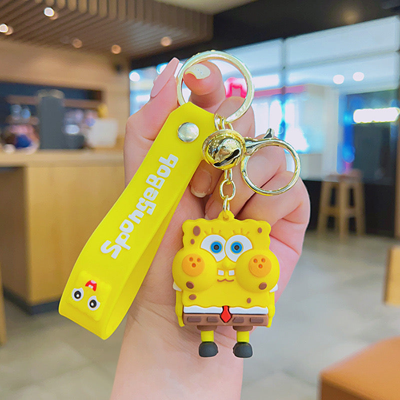 3D Spongebob & Patrick Lanyard Keychain - KC0049